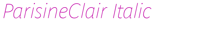 ParisineClair Italic